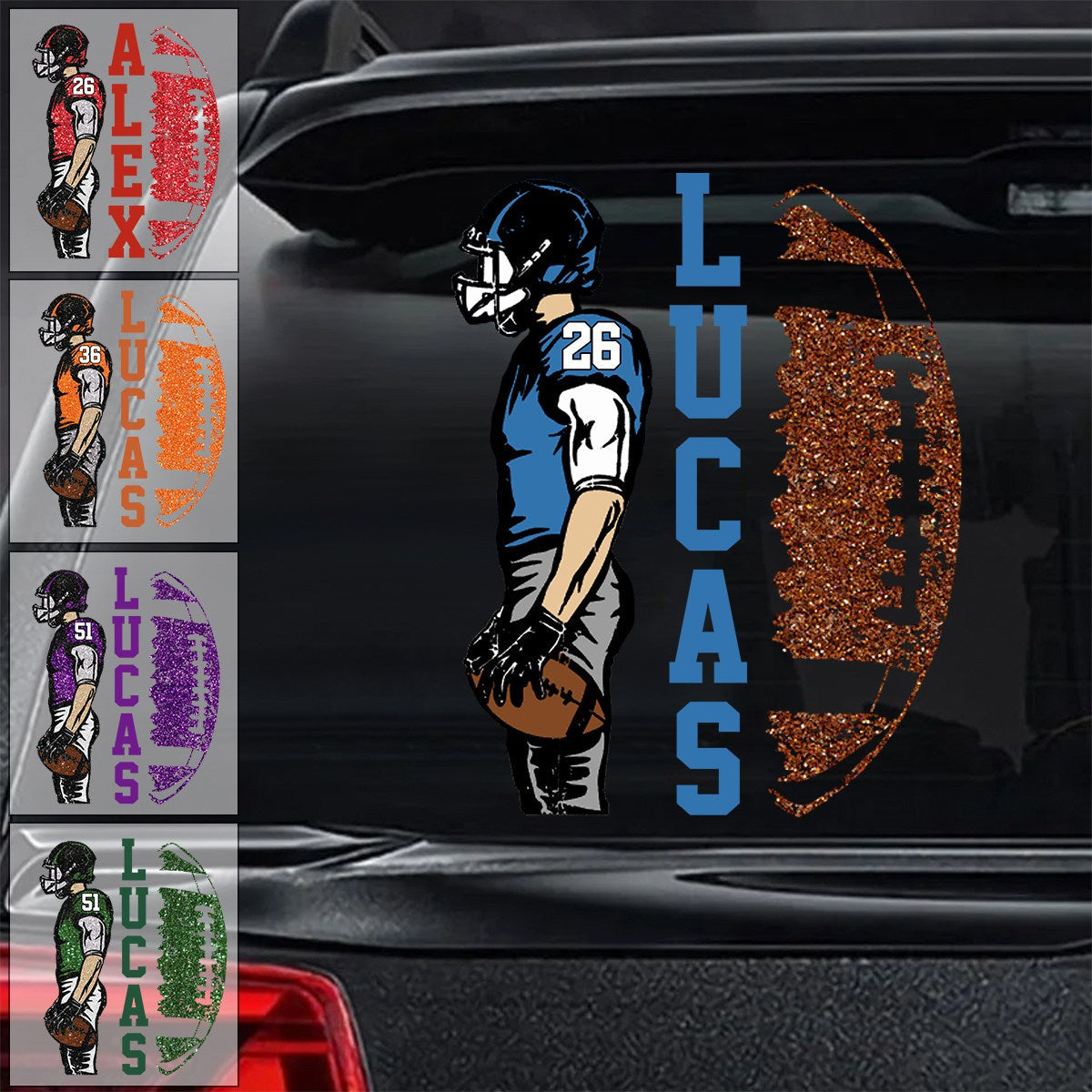 Personalized Football Player Game Day Sticker Decal