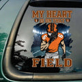 Custom Football Heart Car Decal