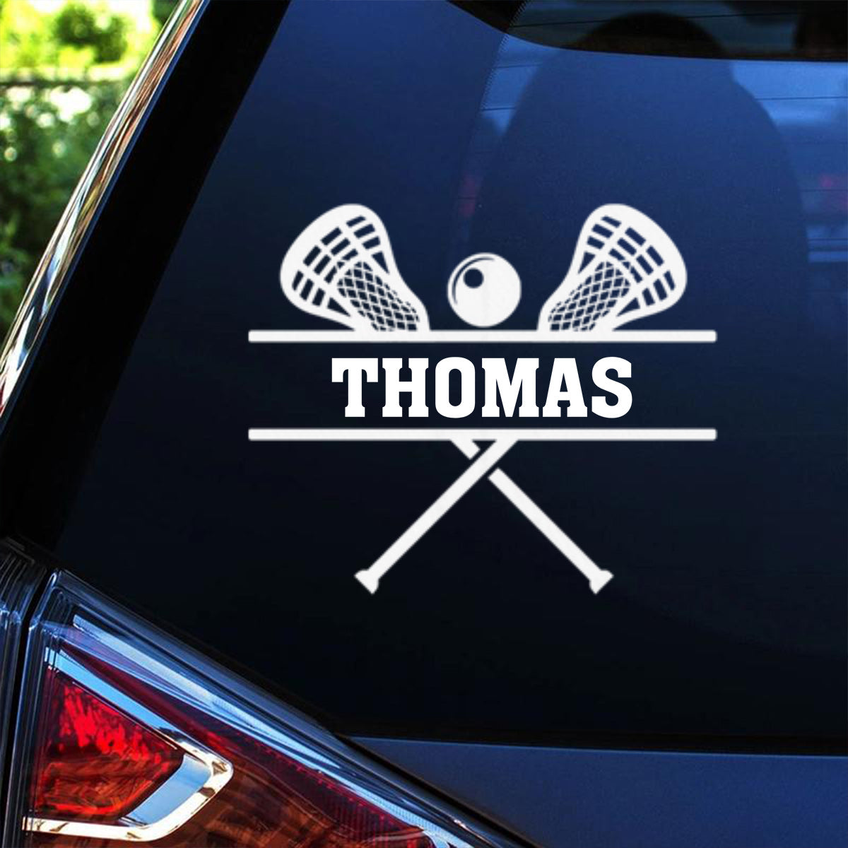 Personalized Sports Ball Decal — Custom Name & Number Sticker
